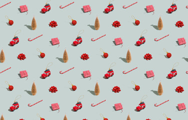 Gray green background pattern, Christmas, New Year symbol attribute objects