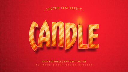 Candle stick 3d text style effect. Editable illustrator text style.