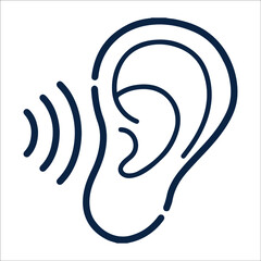 Anatomy ear or hear icon