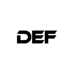 DEF letter logo design with white background in illustrator, vector logo modern alphabet font overlap style. calligraphy designs for logo, Poster, Invitation, etc.	