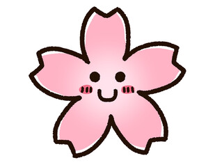 かわいい桜の花のキャラクター