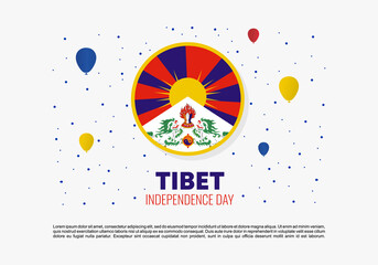 Tibet independence day background banner poster for national celebration on February 13 th.
