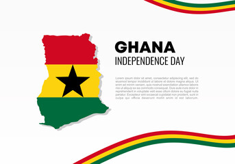 Ghana independence day background banner poster for national celebration on March 6.