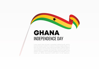 Ghana independence day background banner poster for national celebration on March 6.