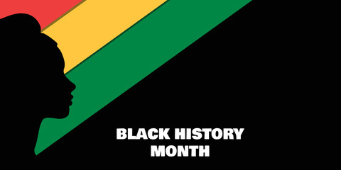 black history month background with copy space area