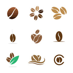 coffee bean icon vector