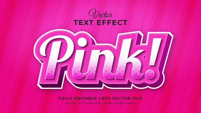 Pink polka dots 3d editable text effect
