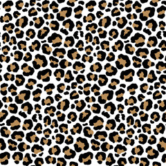 Leopard Animal Motif Vector Seamless Pattern Design