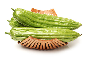 Bitter melon , Bitter gourd on white background