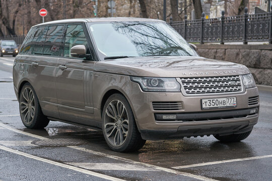 Moscow, Russia - November 21, 2021: The Range Rover (L405) car parked on a city street.