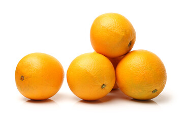 Ripe orange isolated on white background