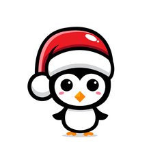 cute penguin design celebrating christmas