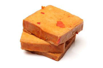Tofu on white background 