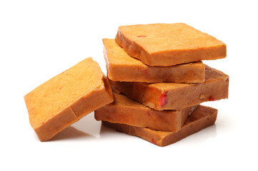 Tofu on white background 