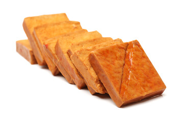 Tofu on white background 