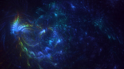 Fototapeta premium 3D rendering abstract colorful fractal light background