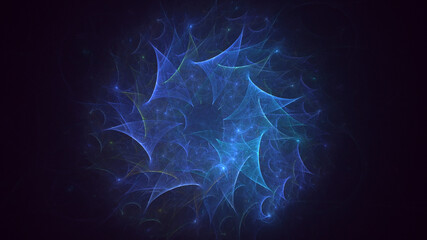 3D rendering abstract colorful fractal light background