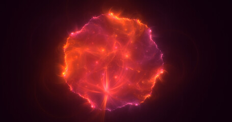 3D rendering abstract round light background