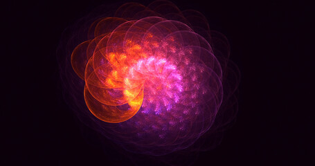 3D rendering abstract round light background