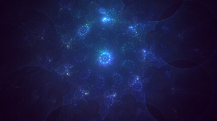 3D rendering abstract colorful fractal light background