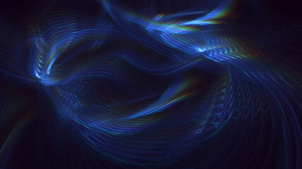 3D rendering abstract colorful fractal light background