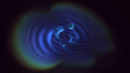 3D rendering abstract colorful fractal light background