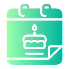 birthday gradient icon