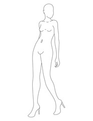 Fashion Coquis of Woman Model Template Posing 