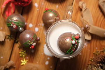 New Year's sweets with milk