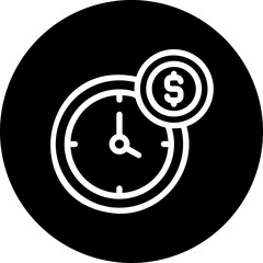 time is money glyph icon