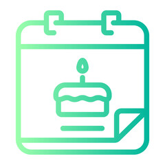 birthday gradient icon