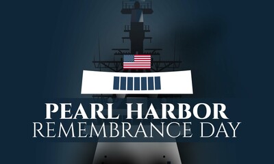 Pearl Harbor Remembrance Day Background Design.
