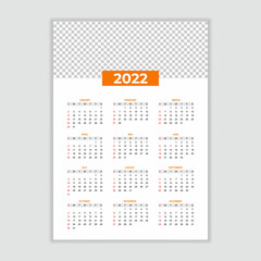 New year 2022 Calendar in modern style