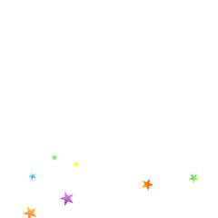 Rainbow Festive Confetti. Carnival Star Falling.