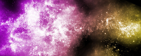 abstract space, colorful nebula, stars and sky