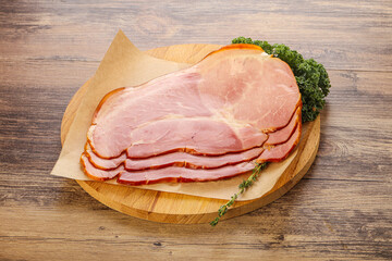 Tasty pork ham snack appetizer