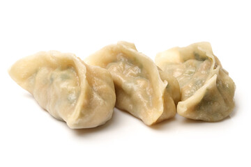 Chinese dumpling on white background