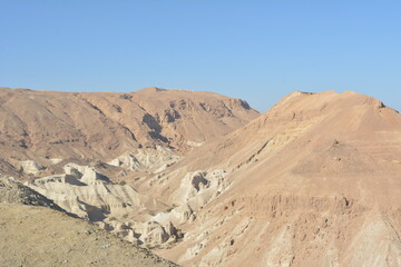 View of the ancient sands and mountains of the Arabian Desert