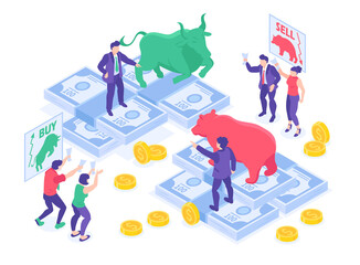 Isometric Finance Concept