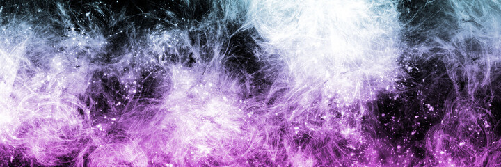 abstract space, colorful nebula, stars and sky