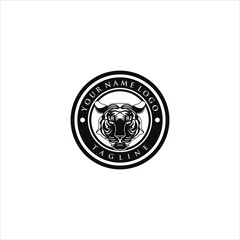 tiger head logo vector template emblem