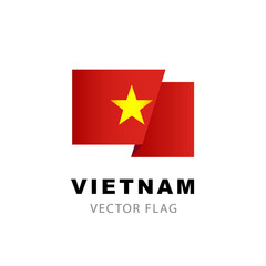 Vietnam flag. Vector illustration isolated on white background. Vietnam flag. Vector illustration isolated on white background.