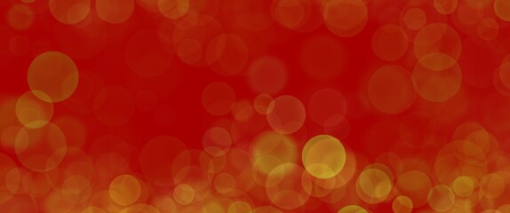 Sfondo banner astratto rosso con stelle luminose e bokeh dorato 