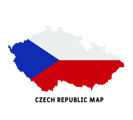 Map and flag of Czech Republic