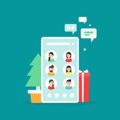 Webinar, online lass, remote team work concept. Learn and study via teleconference or video course.