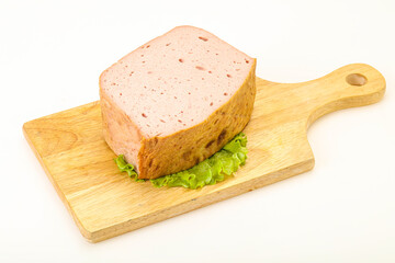 Homemade baked traditional meat loaf