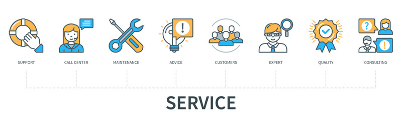 Service concept vector infographics