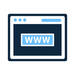 Web, browser icon. Editable vector graphics.