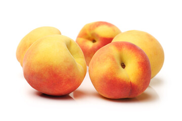 peaches isolated on white background
