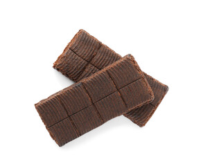 Hematogen bars on white background, top view